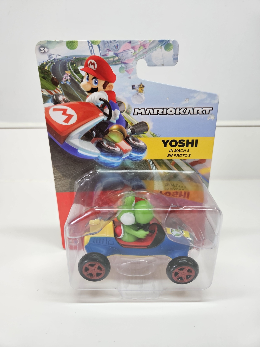 NEW Mario Kart Racers YOSHI in MACH 8 Blue Car Figure Jakks
